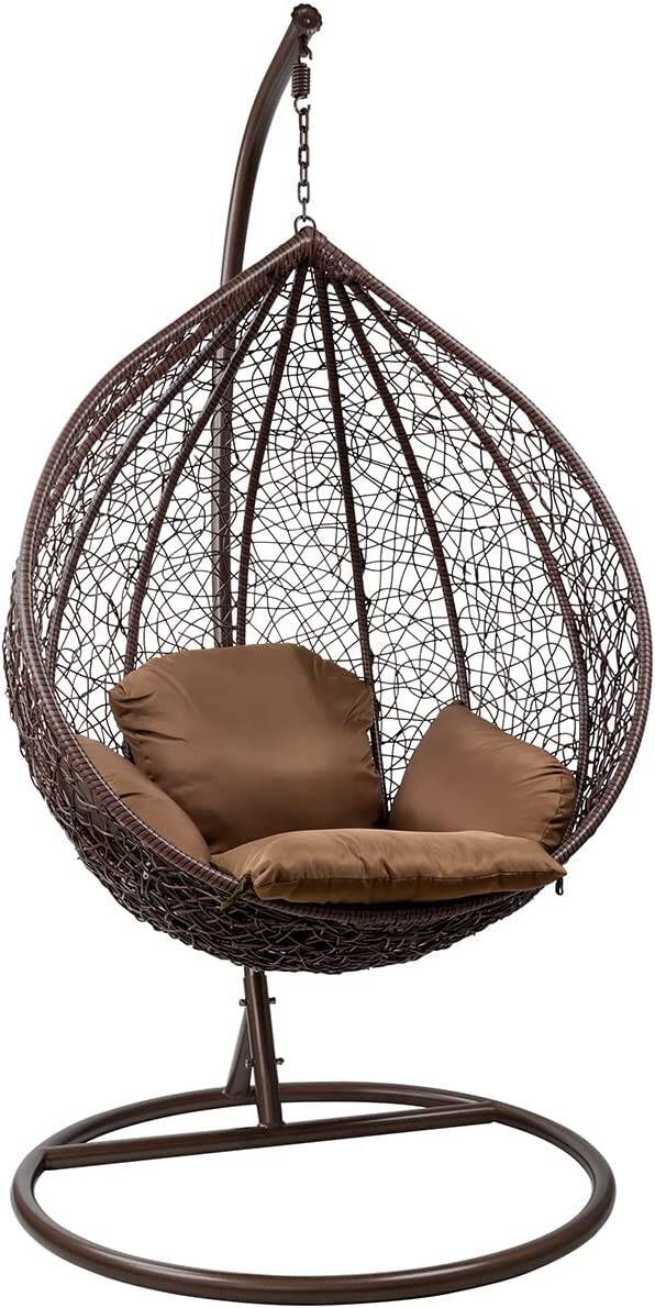 Poltrona sospesa in polyrattan Zendea